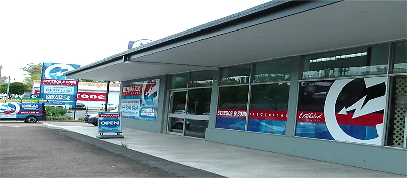 The Strybos & Sons Electrical shopfront in Ipswich